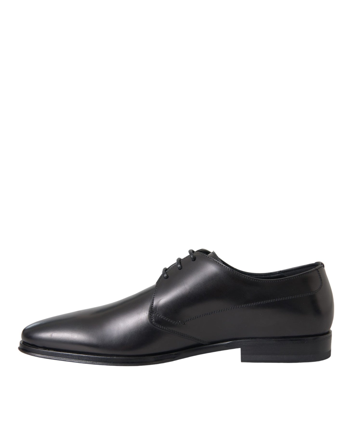 Dolce & Gabbana Schwarz Leder Derby Formal Kleid Männer Schuhe