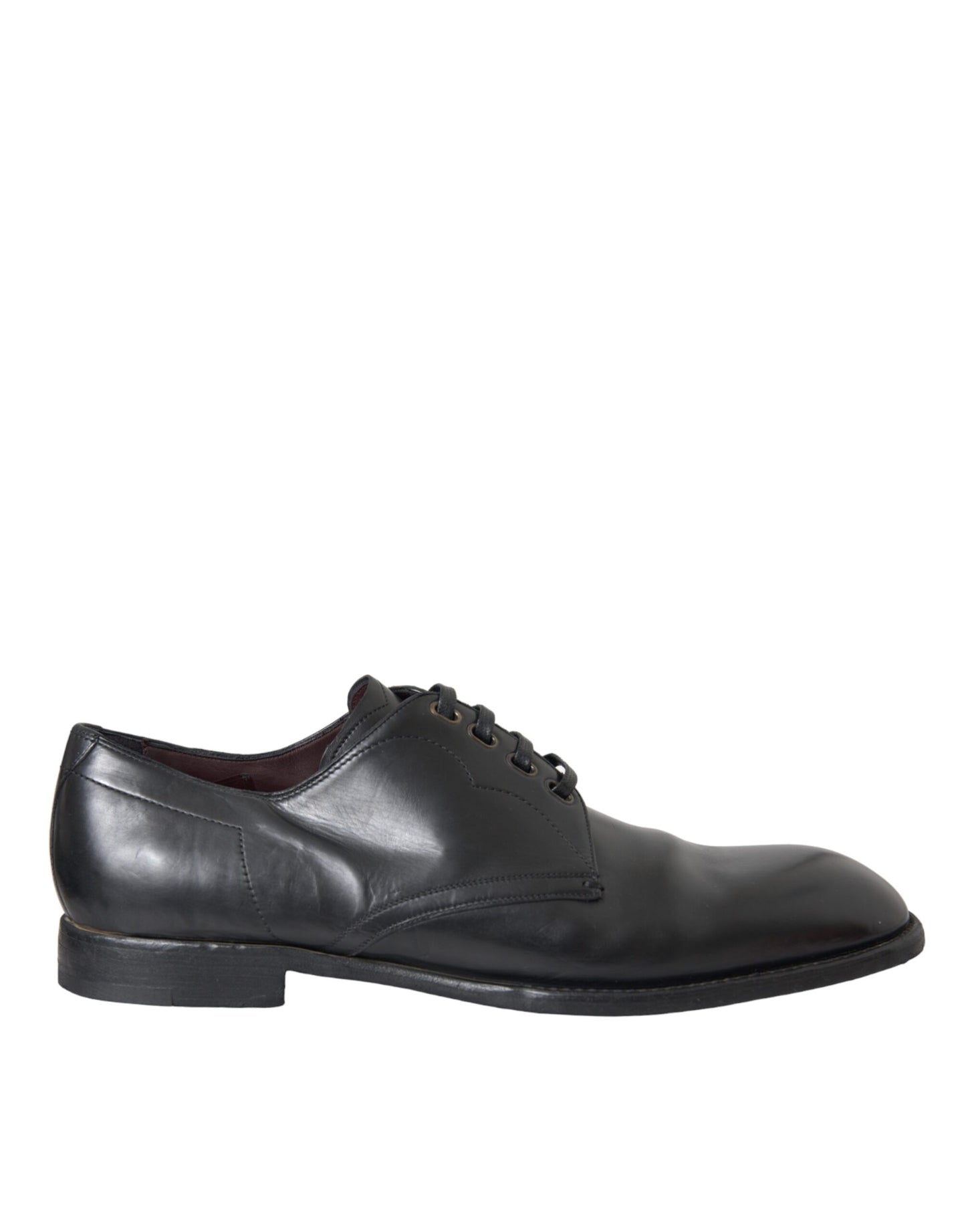 Dolce & Gabbana Schwarz Leder Derby Formal Kleid Männer Schuhe