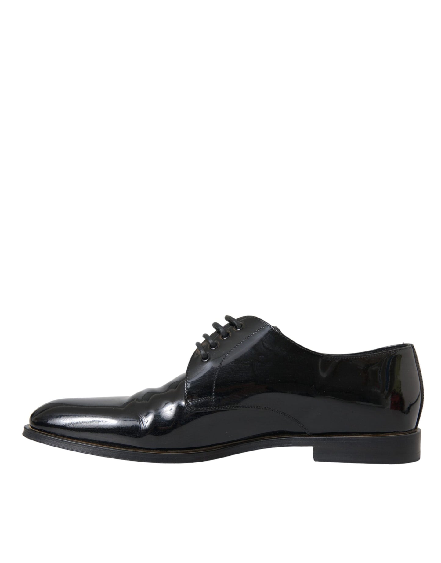 Dolce & Gabbana Schwarze Lackleder Derby-Schuhe für formelle Anlässe