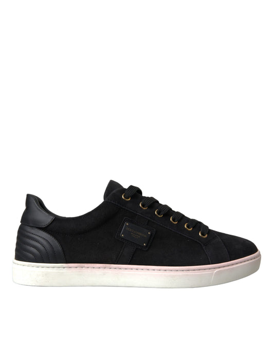 Dolce & Gabbana Schwarz Wildleder Männer Low Top Sneakers Männer Schuhe