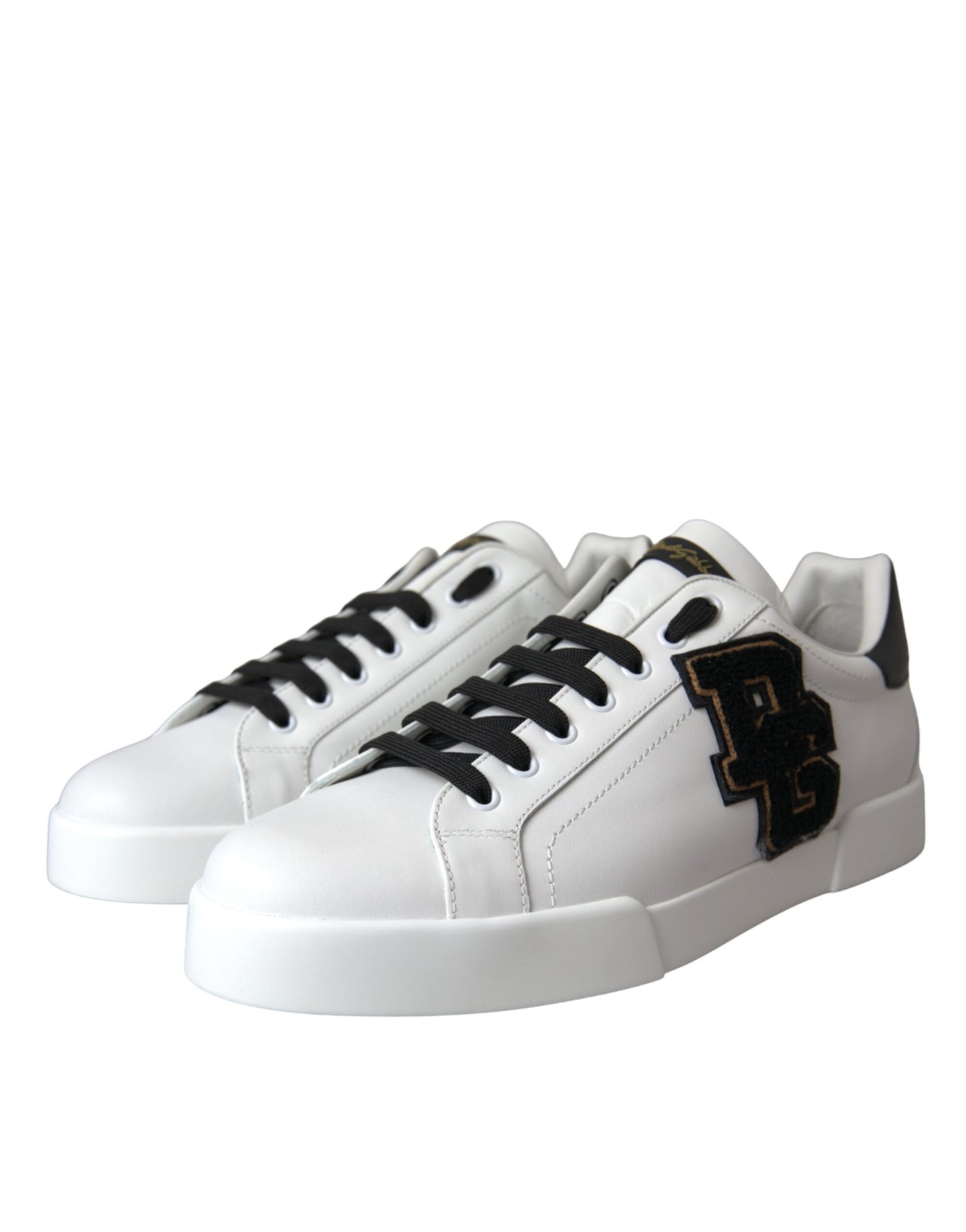 Dolce & Gabbana Weißes Leder DG Logo Casual Low Top Sneakers Schuhe