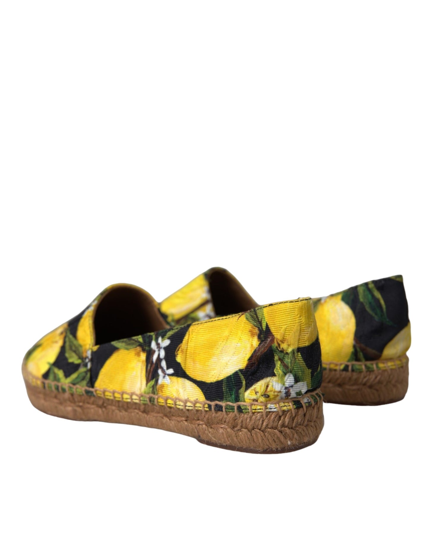 Dolce & Gabbana Multicolor Zitrone Slip On Espadrilles Schuhe