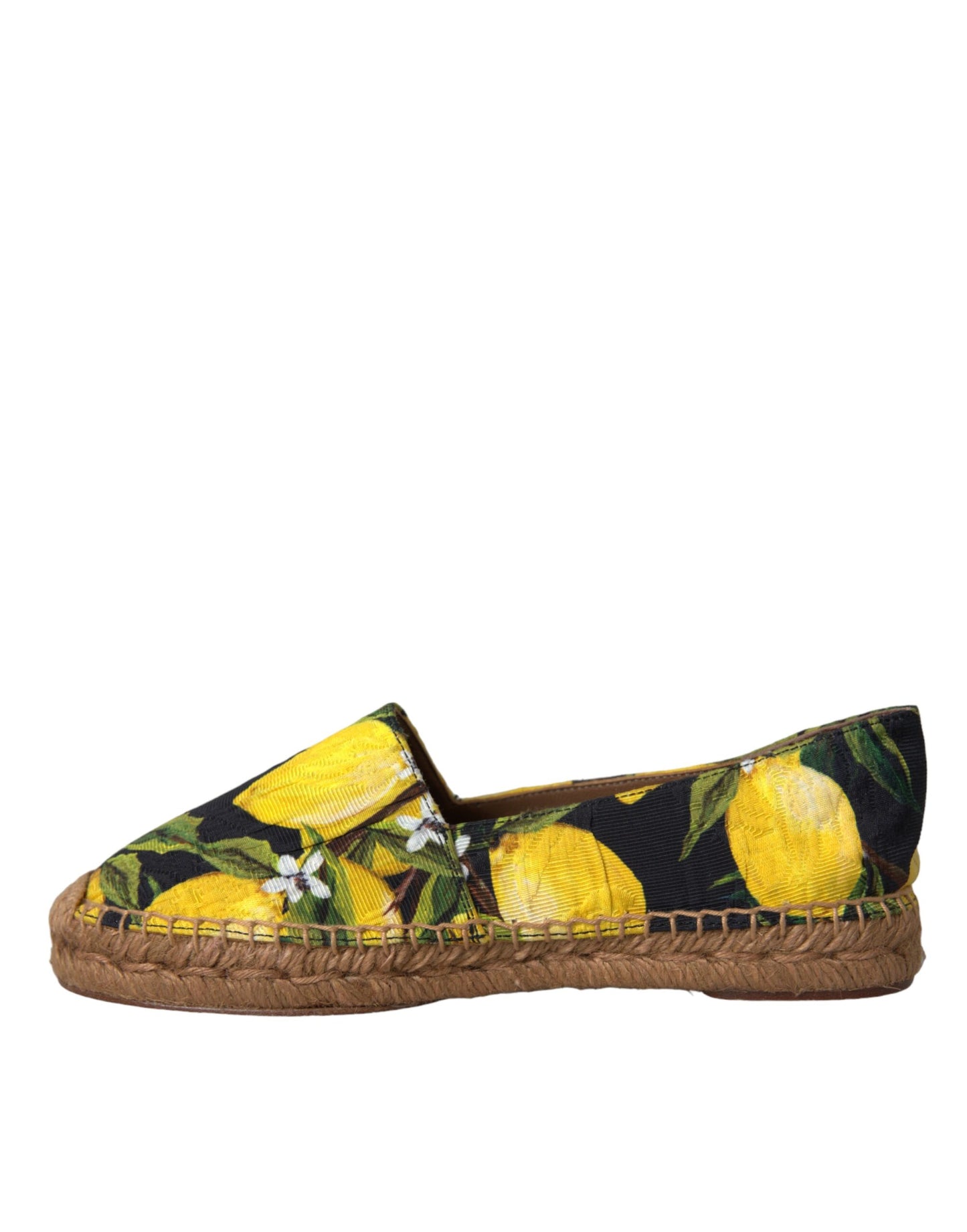 Dolce & Gabbana Multicolor Zitrone Slip On Espadrilles Schuhe