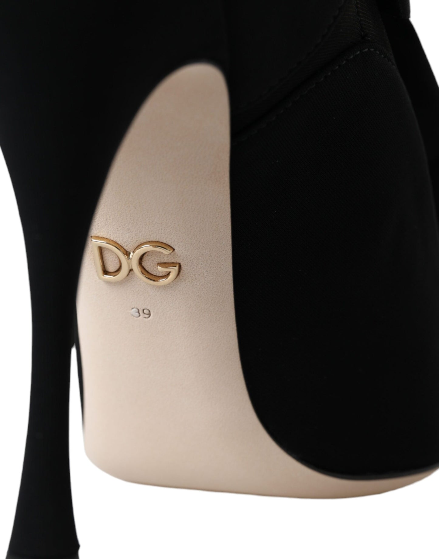 Dolce & Gabbana Schwarz Stiletto Heels Mid Calf Stiefel Schuhe