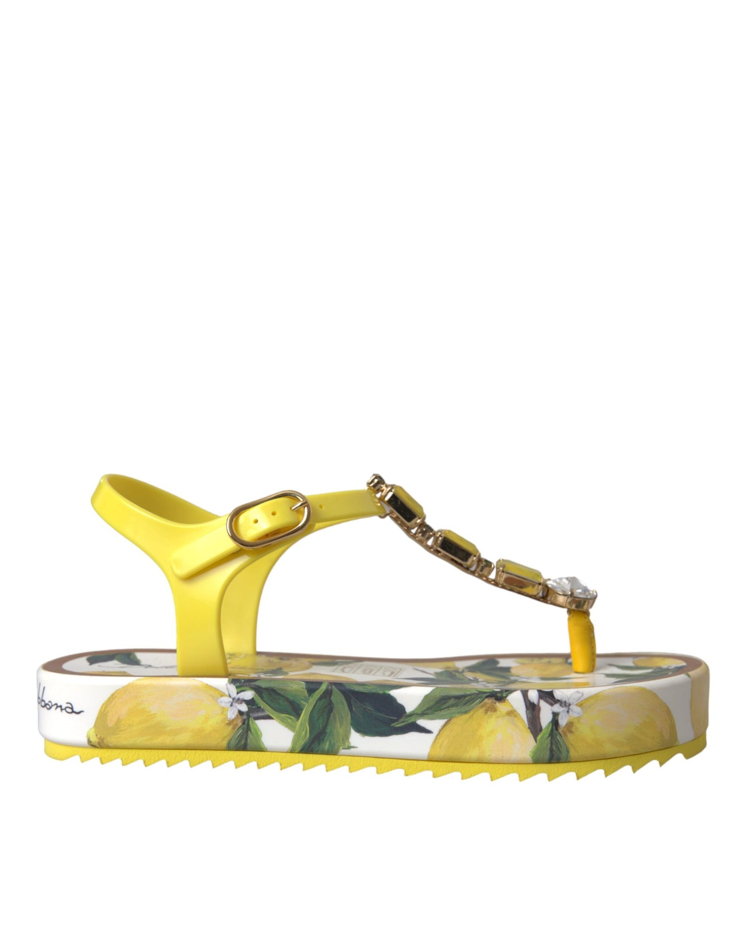 Dolce & Gabbana Gelb Zitrone Beachwear Flats Sandalen Schuhe