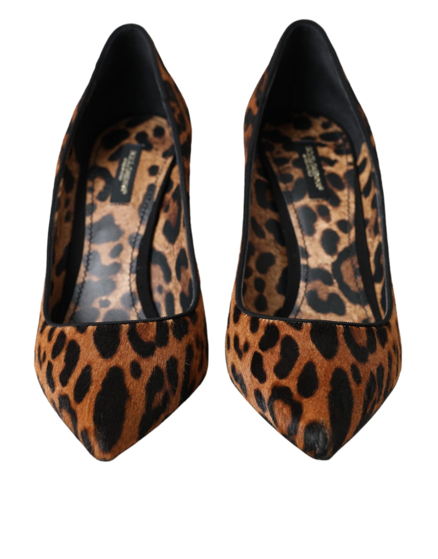 Dolce & Gabbana Braun Leopard Kalb Haar Heels Pumps Schuhe