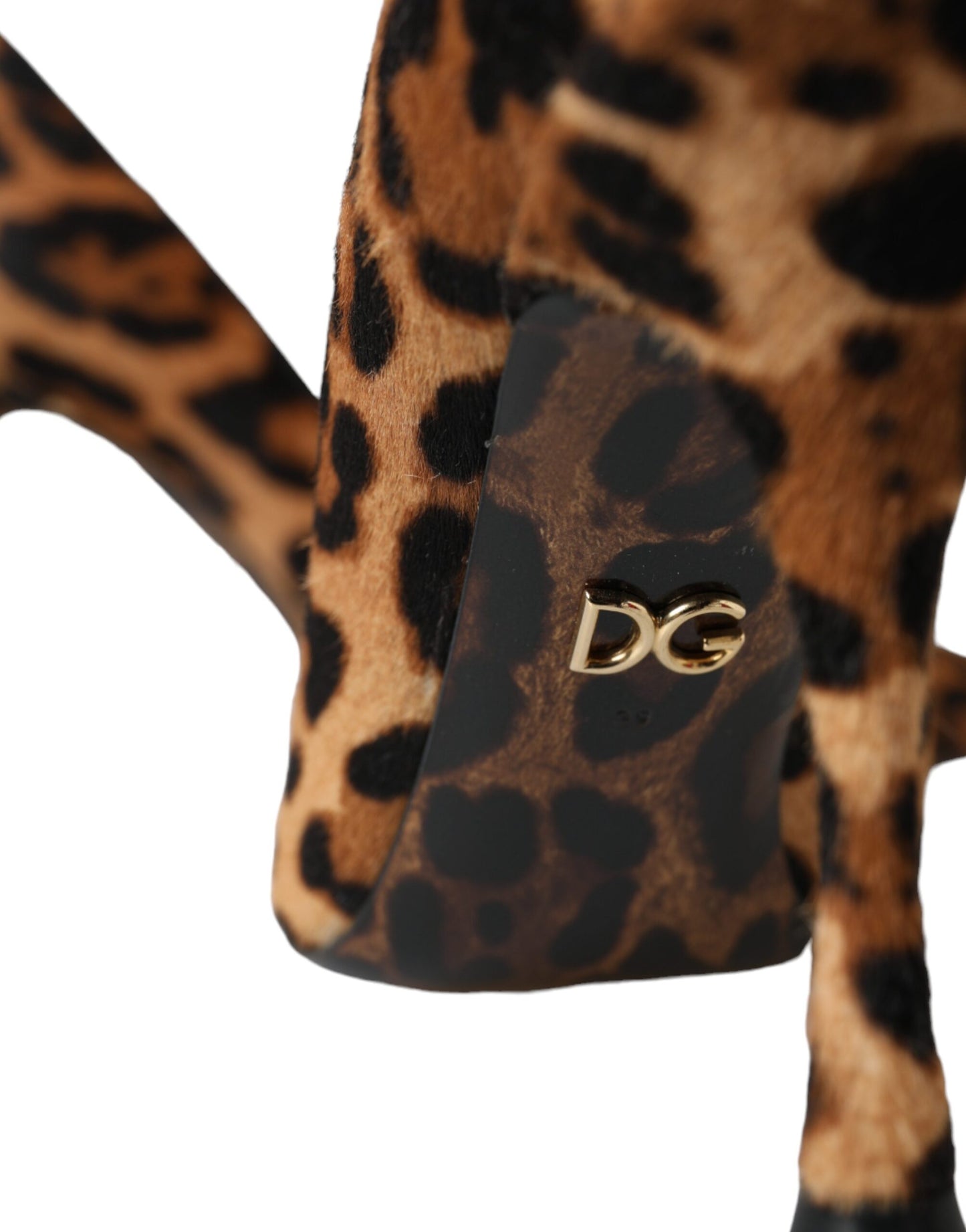 Dolce & Gabbana Braun Leopard Kalb Haar Heels Pumps Schuhe