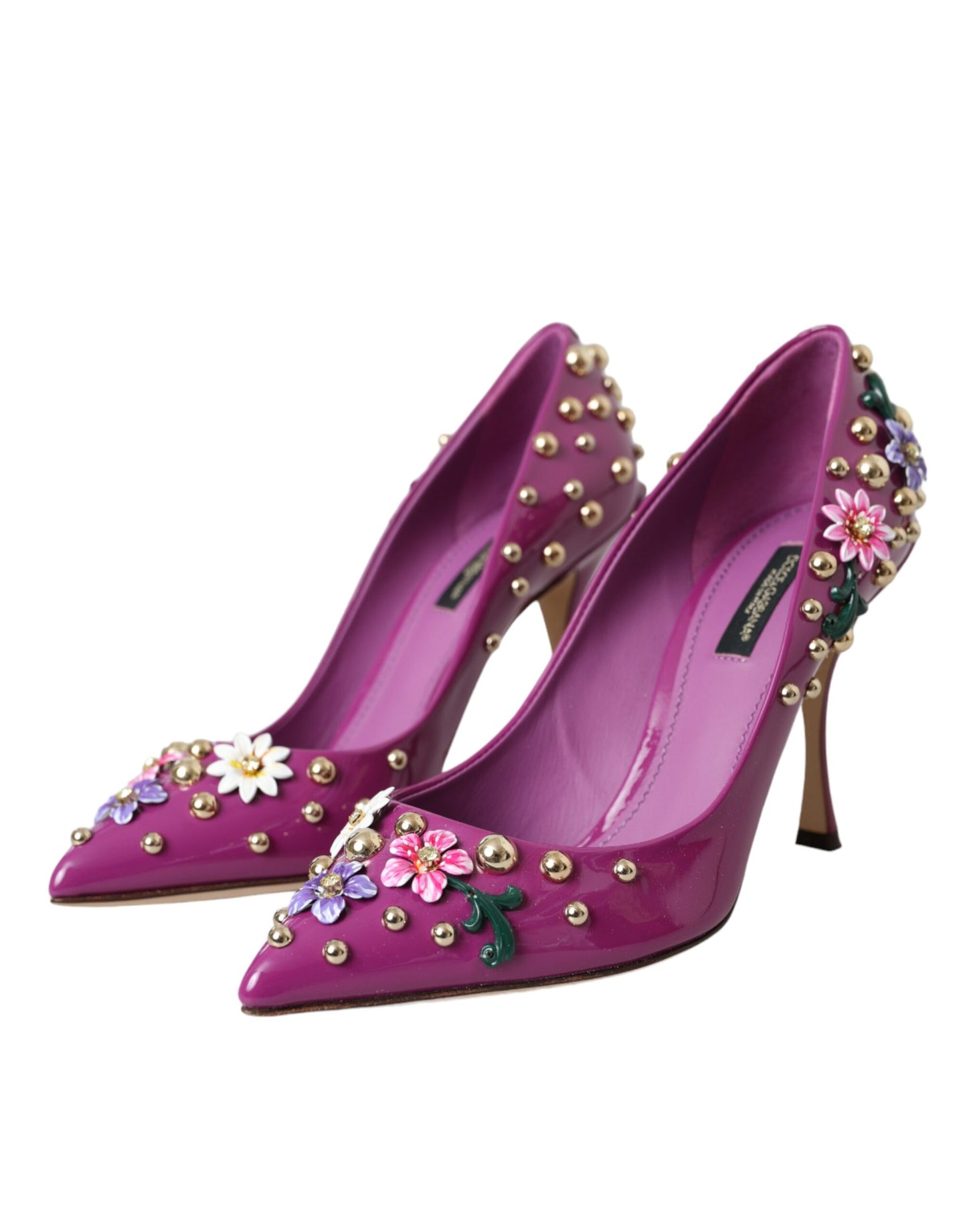 Dolce & Gabbana Lila verschönerte High Heels Pumps Schuhe