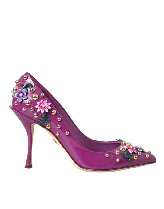 Dolce & Gabbana Lila verschönerte High Heels Pumps Schuhe