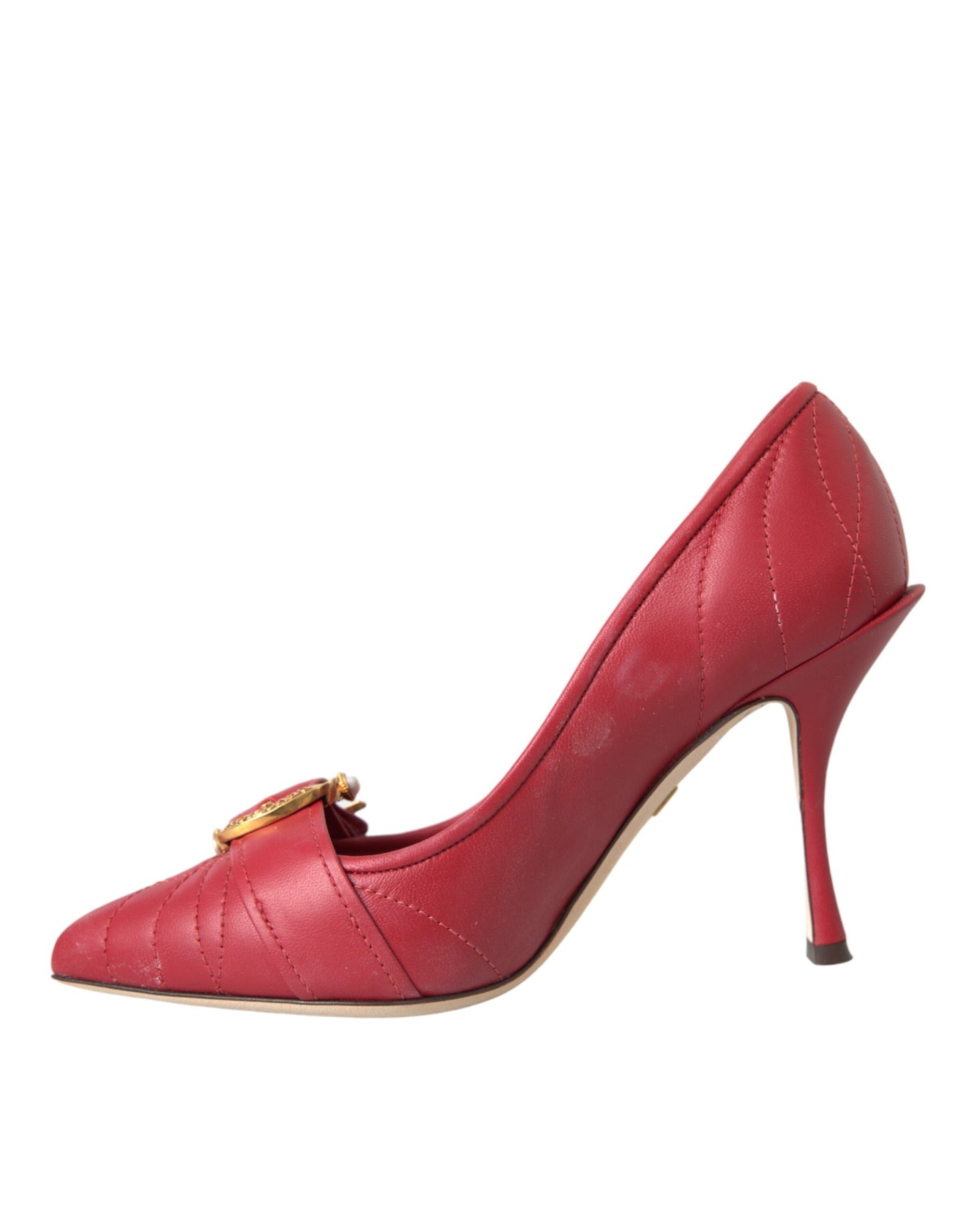 Dolce & Gabbana Rot Devotion Leder Heels Pumps Schuhe