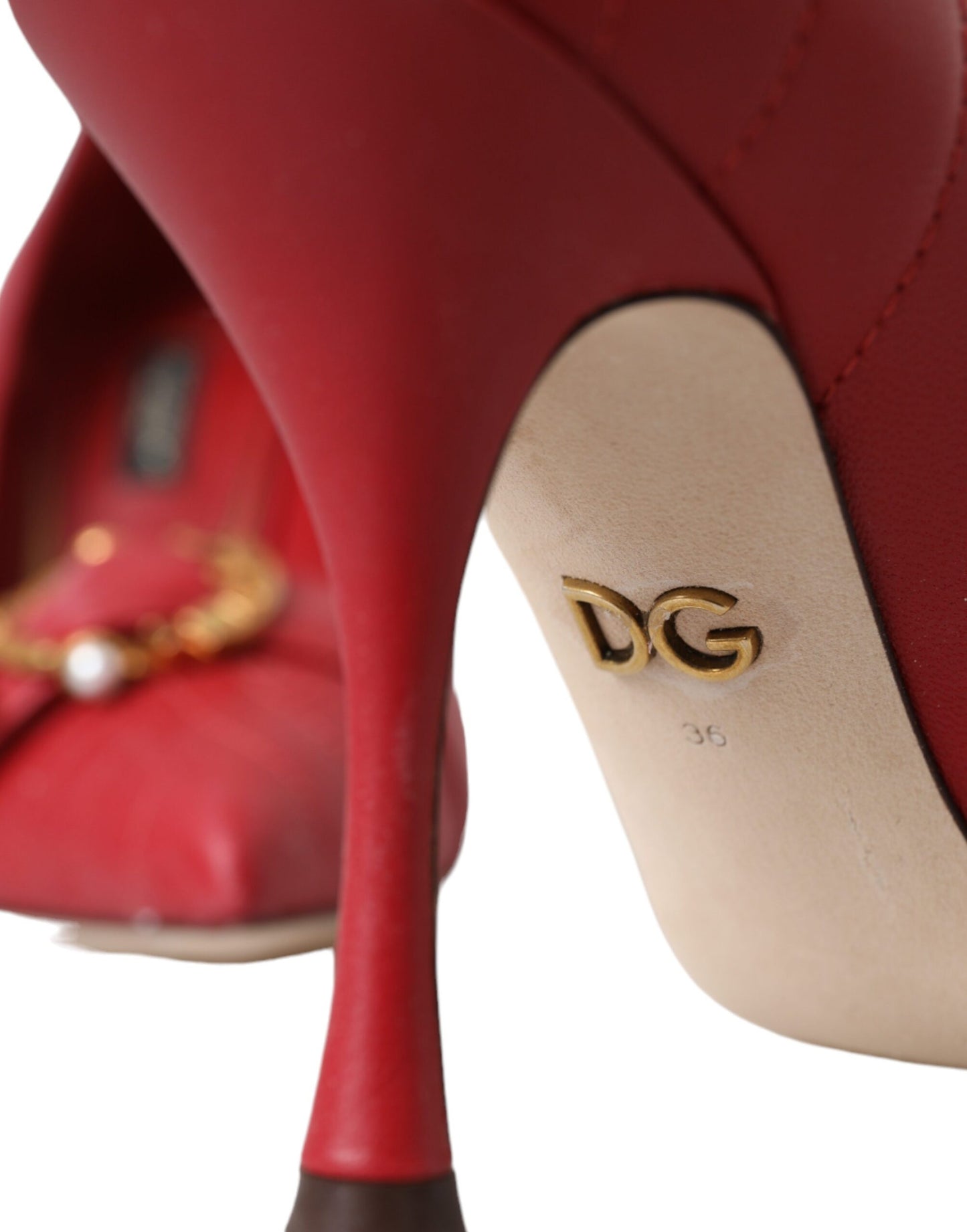 Dolce & Gabbana Rot Devotion Leder Heels Pumps Schuhe