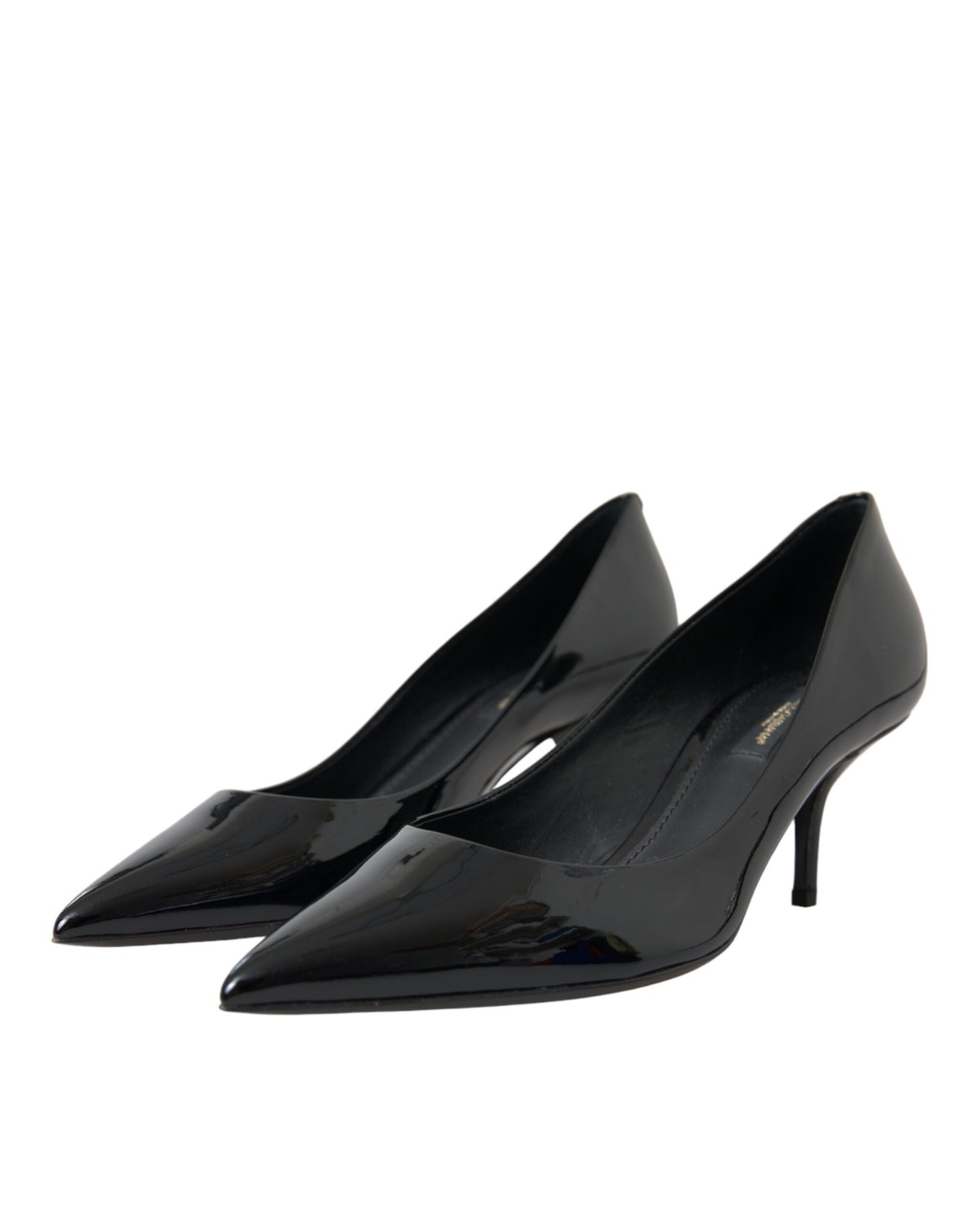 Dolce & Gabbana Schwarze Lackleder Heels Pumps Schuhe