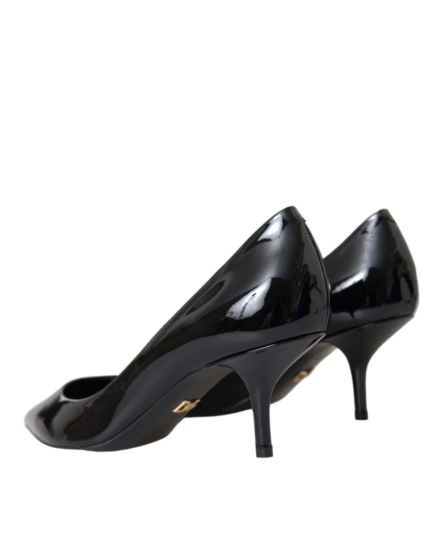 Dolce & Gabbana Schwarze Lackleder Heels Pumps Schuhe