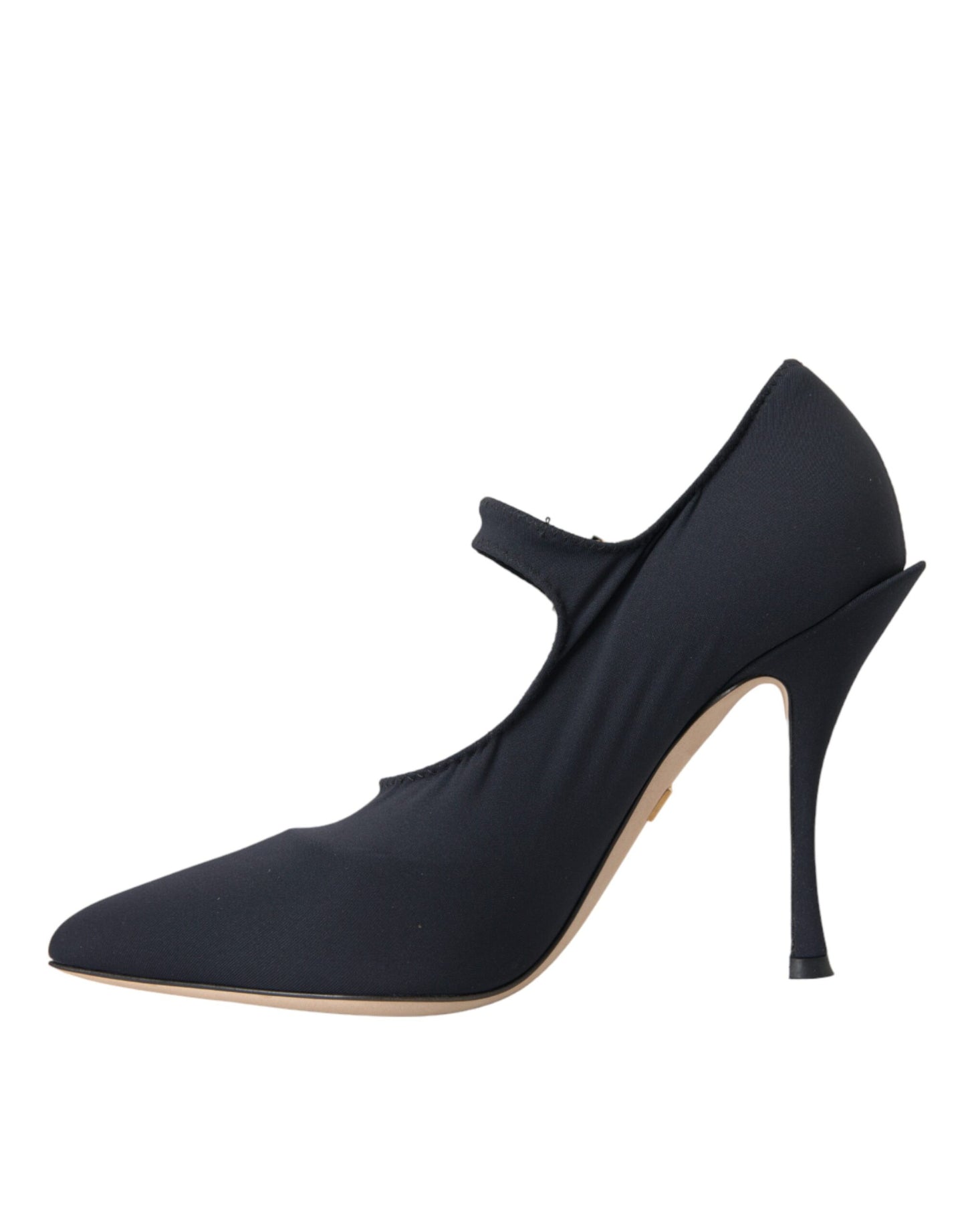 Dolce & Gabbana Schwarz Mary Jane Jersey Kristall Pumps Schuhe