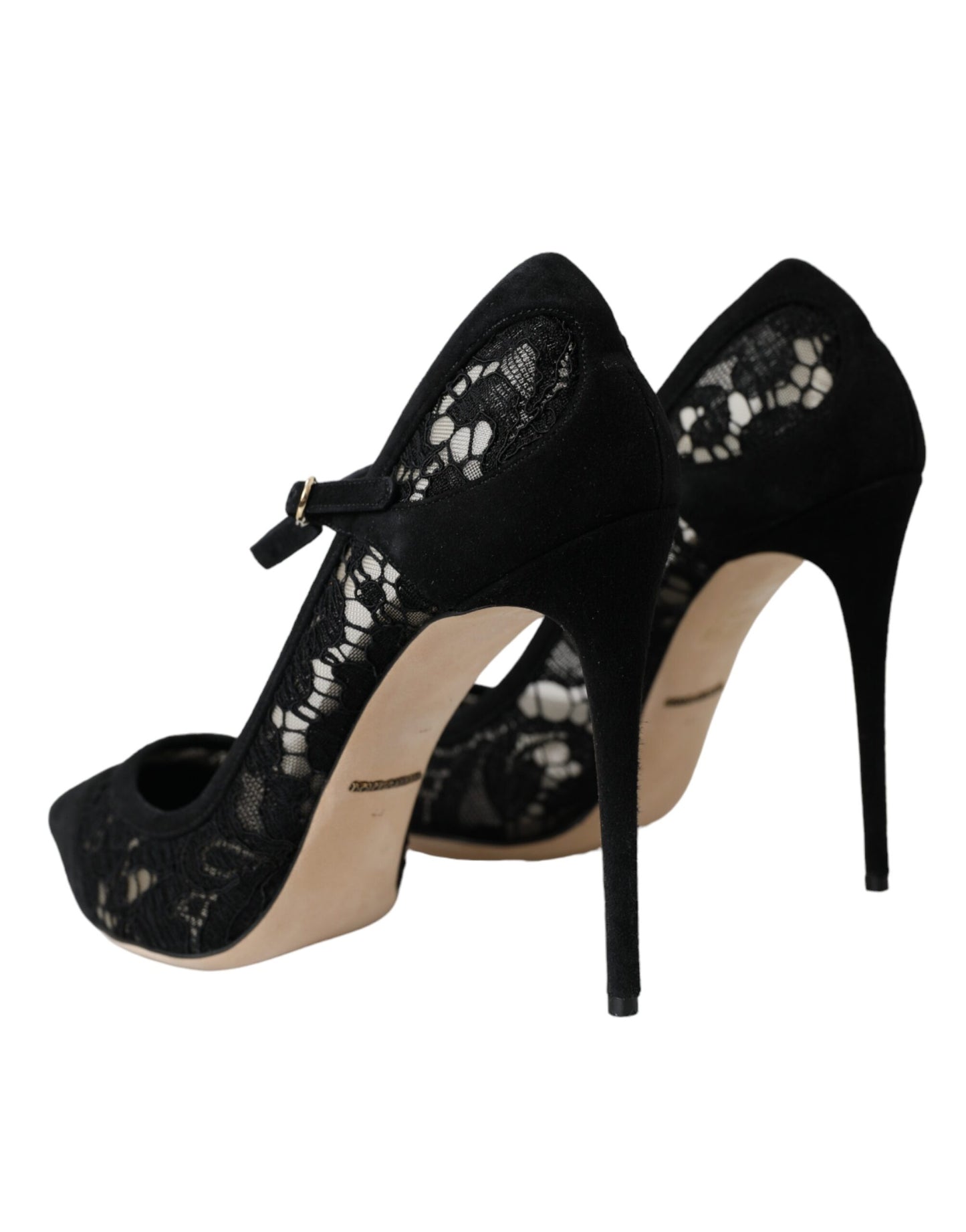 Dolce & Gabbana Schwarz Taormina Spitze Mary Janes Pumps Schuhe