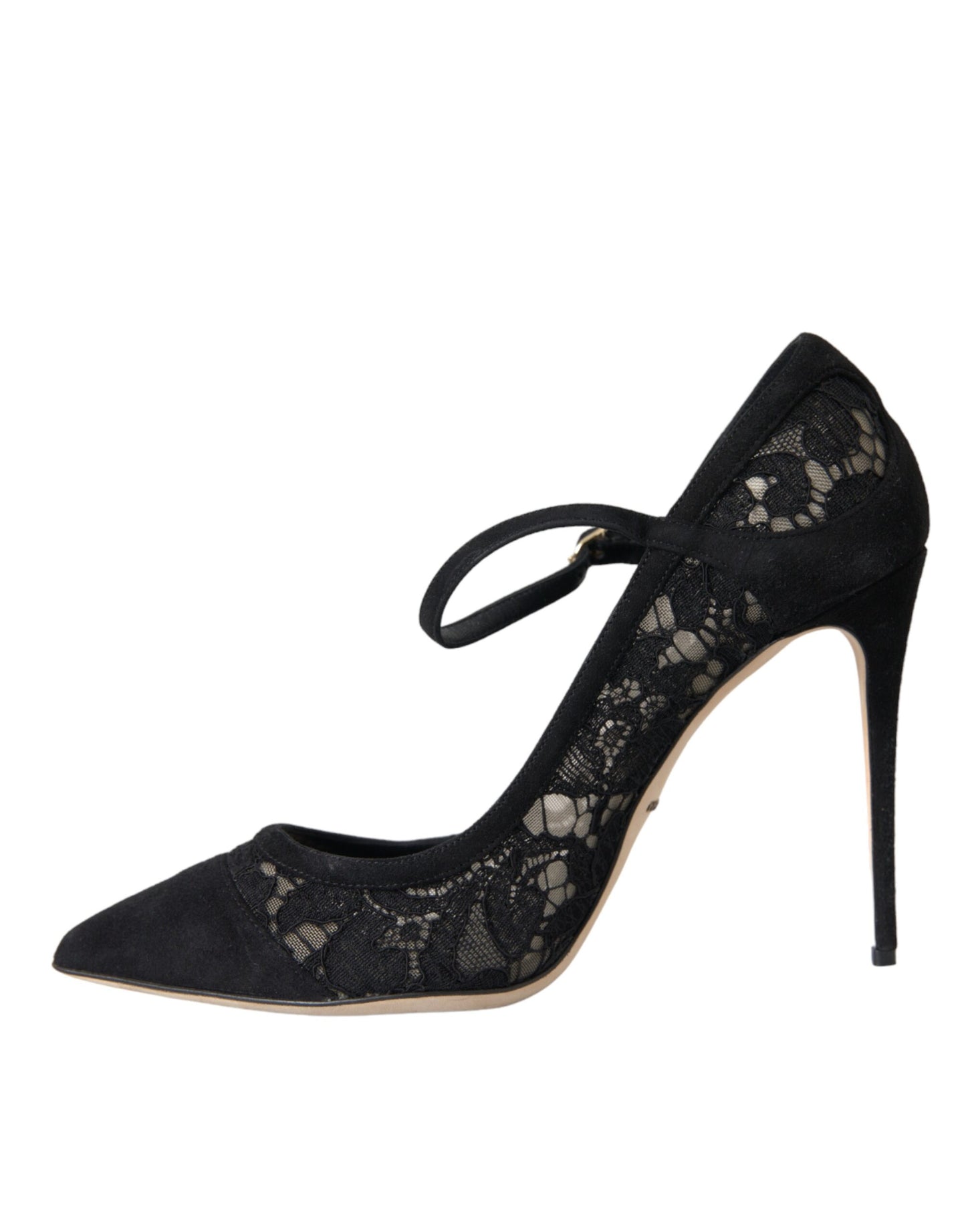 Dolce & Gabbana Schwarz Taormina Spitze Mary Janes Pumps Schuhe