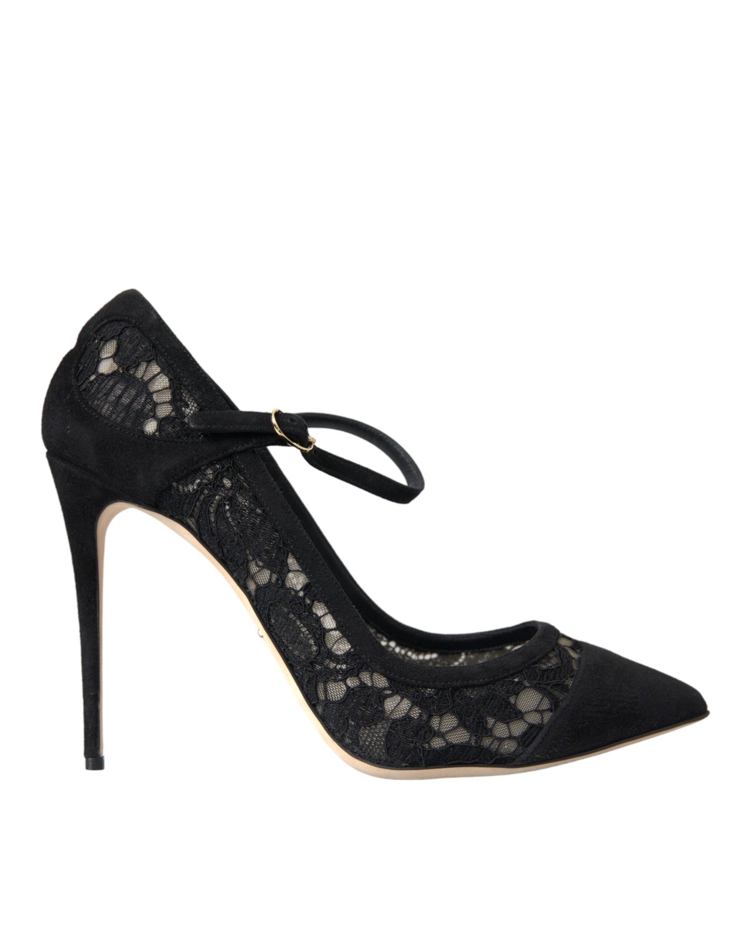 Dolce & Gabbana Schwarz Taormina Spitze Mary Janes Pumps Schuhe