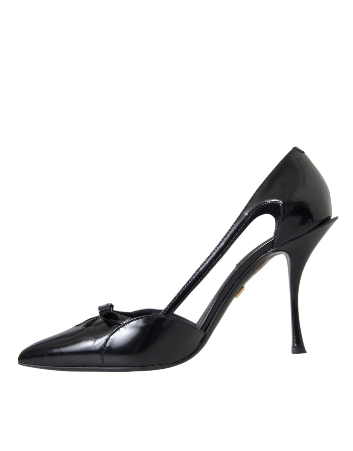 Dolce & Gabbana Schwarze Kalbsleder Pumps mit spitzen Absätzen Schuhe