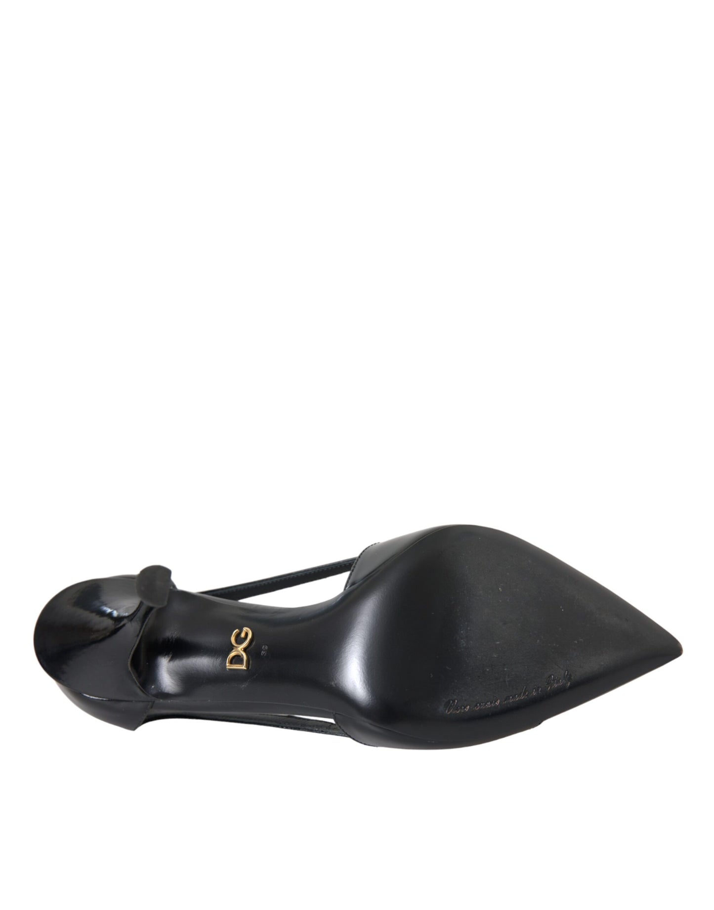 Dolce & Gabbana Schwarze Kalbsleder Pumps mit spitzen Absätzen Schuhe