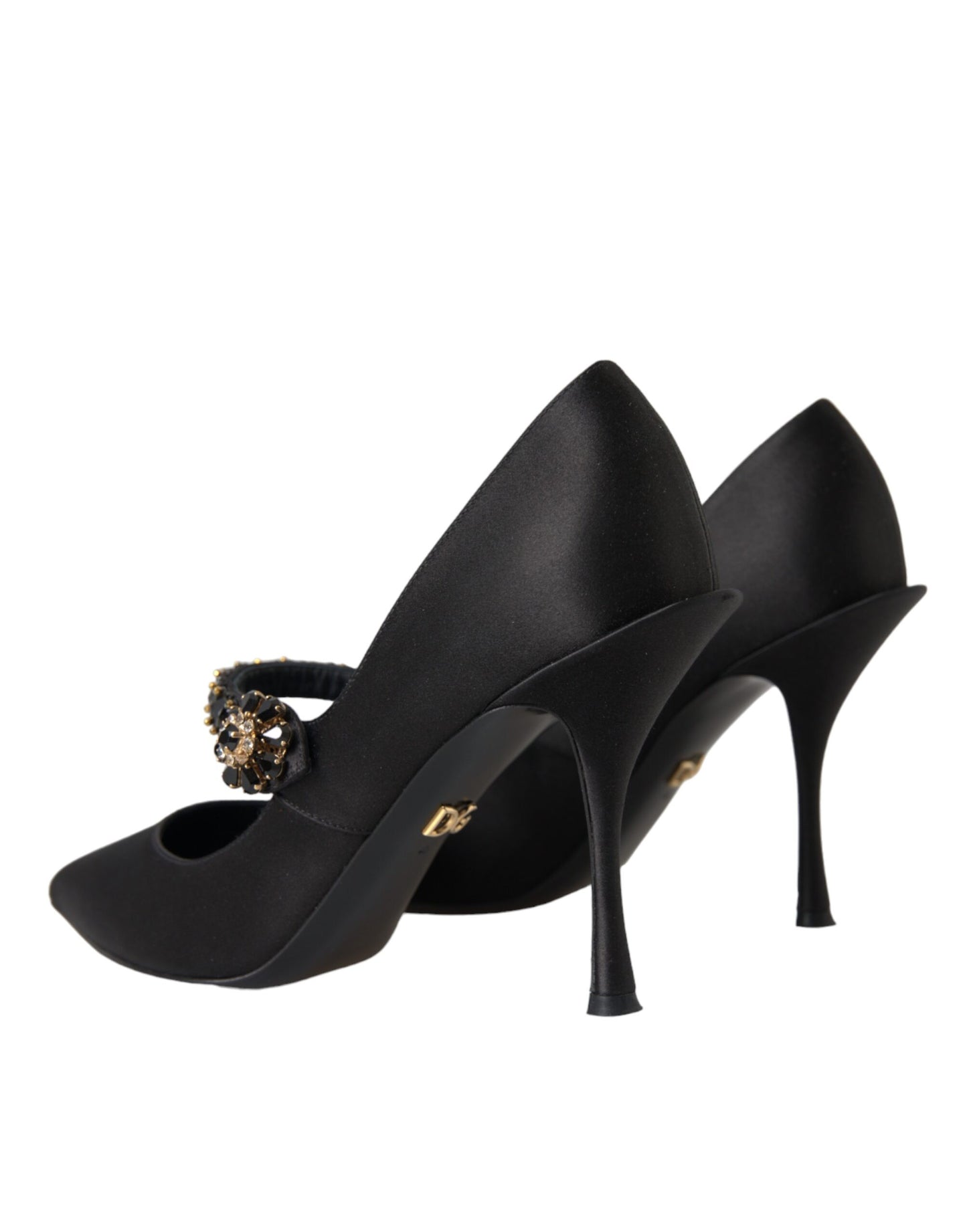 Dolce & Gabbana Schwarz Mary Jane Crystal Heels Pumps Schuhe