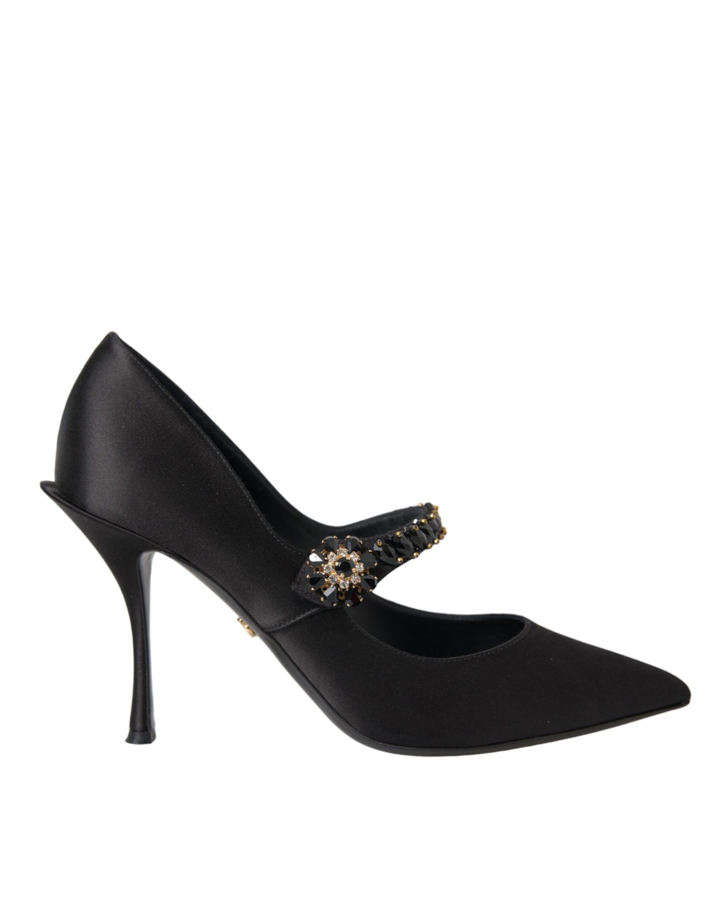 Dolce & Gabbana Schwarz Mary Jane Crystal Heels Pumps Schuhe