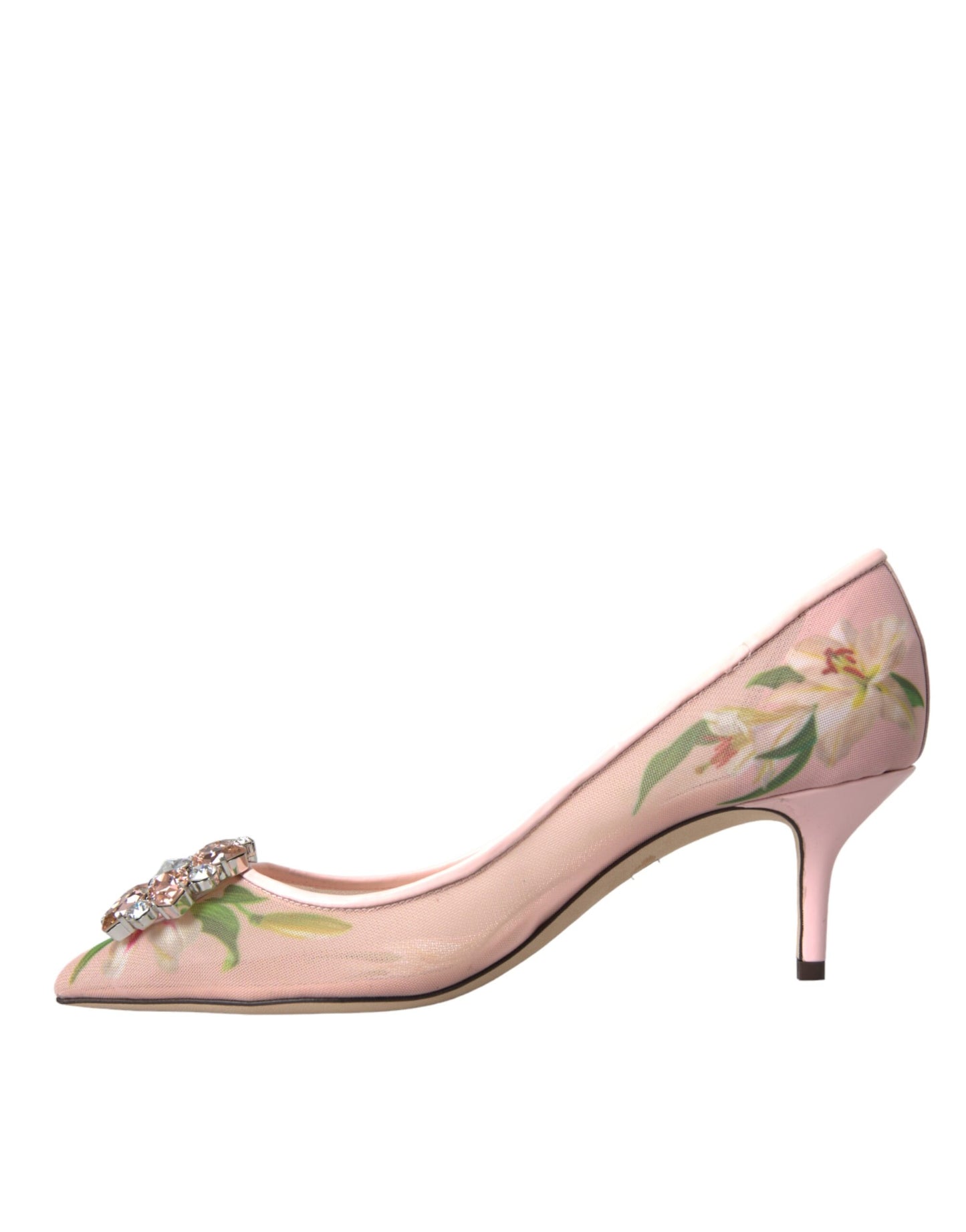 Dolce & Gabbana Rosa Floral Kristall Bellucci Pumps Schuhe