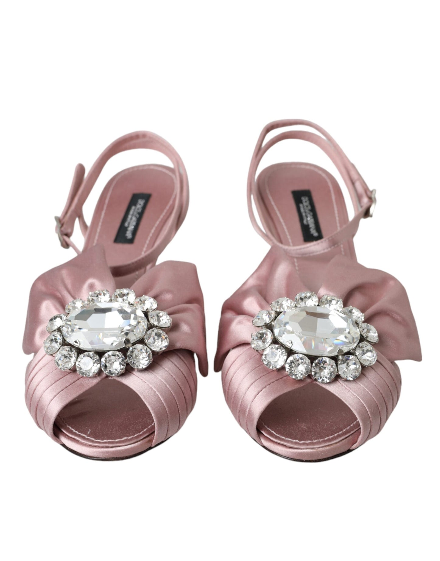 Dolce & Gabbana Rosa Keira Crystal Heels Sandalen Schuhe