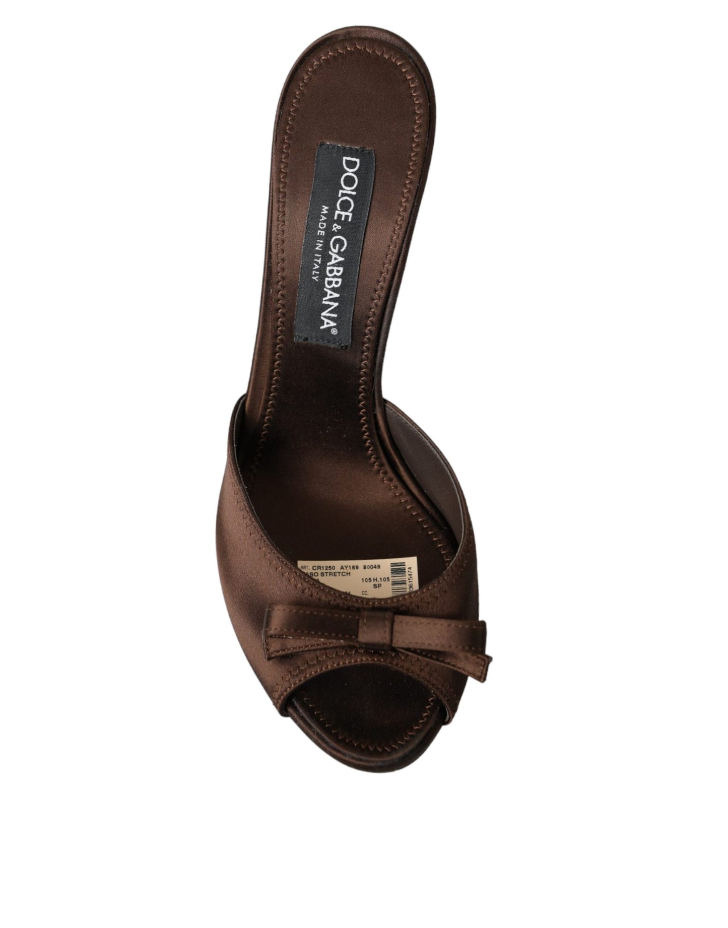 Dolce & Gabbana Braunes Wildleder Rutschen Absätze Sandalen Schuhe