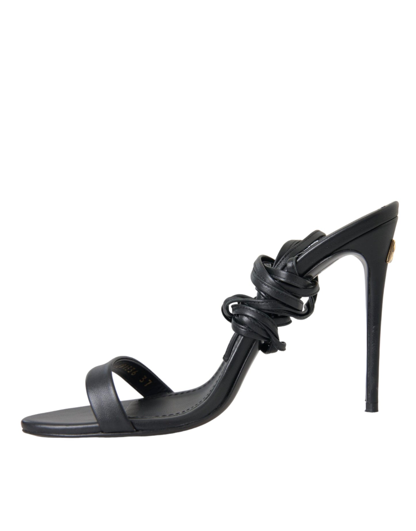 Dolce & Gabbana Schwarze Wildleder Riemchen Sandalen Stilettos Schuhe