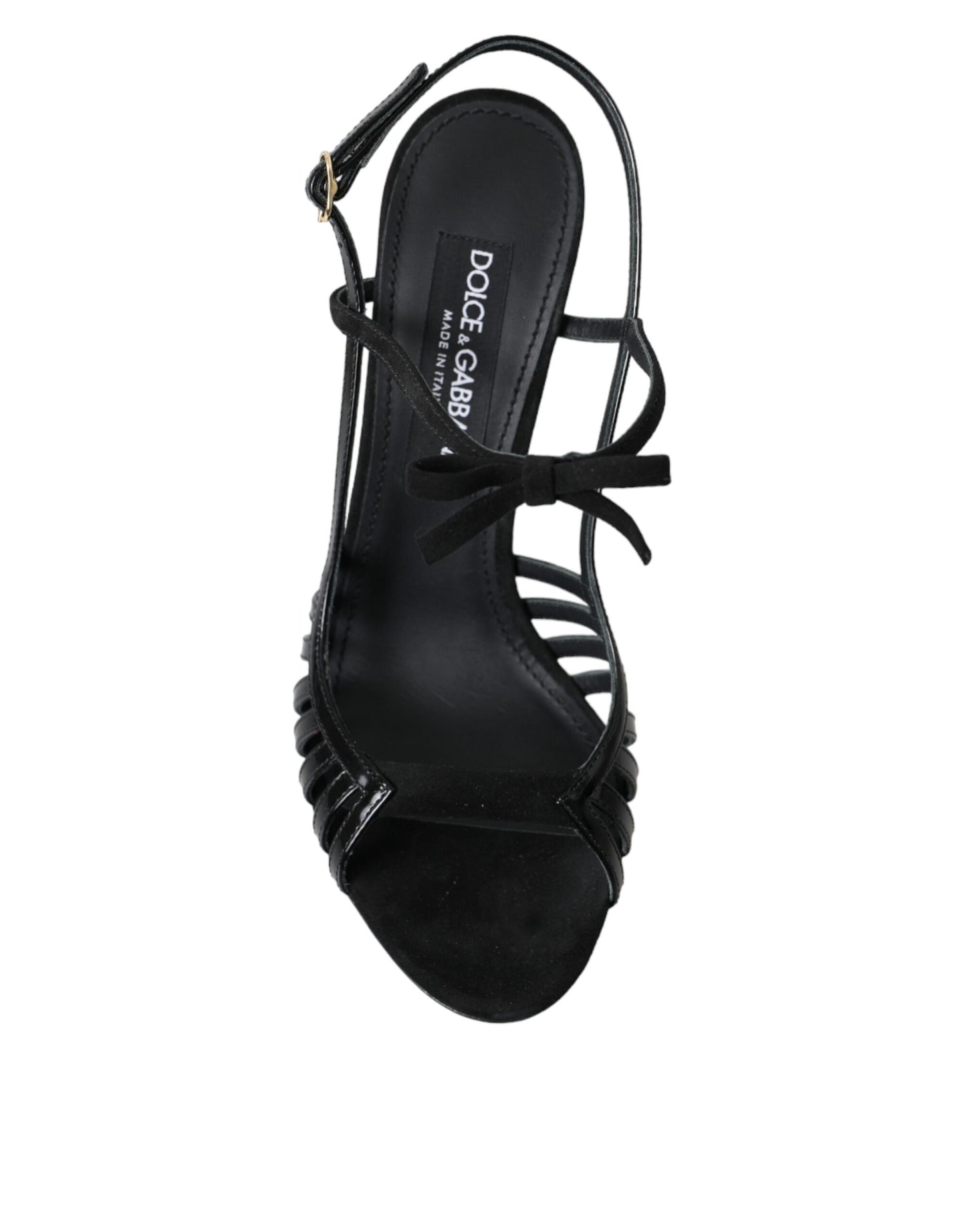 Dolce & Gabbana Schwarze Sandalen Stilettos Wildleder Riemen Schuhe