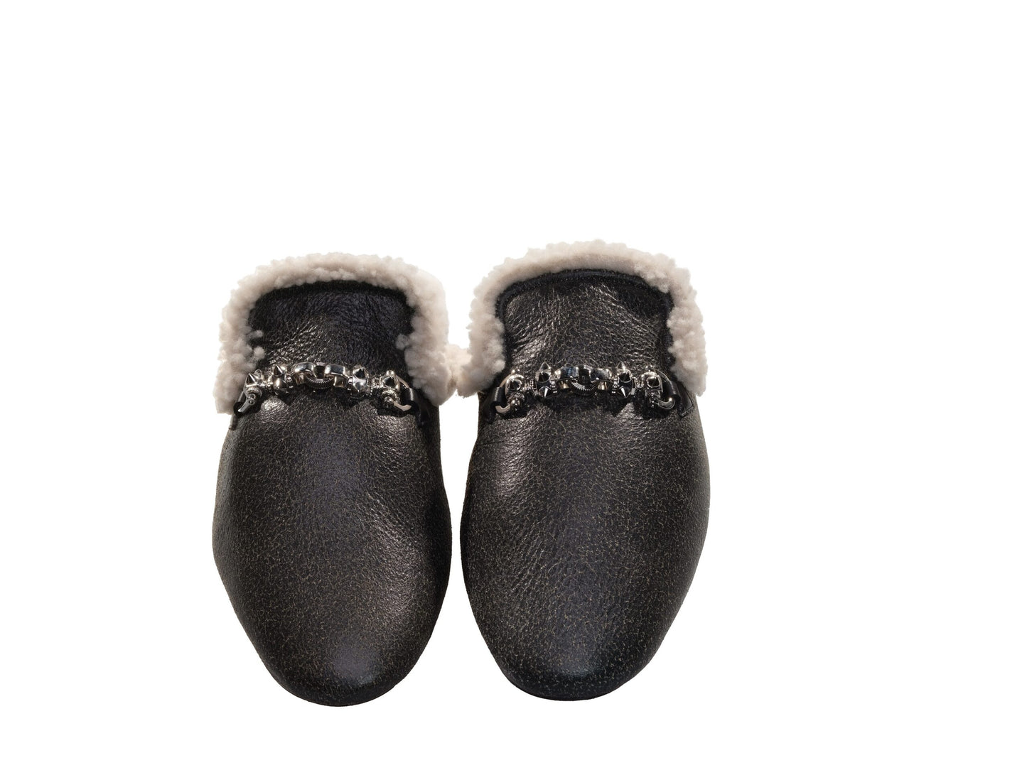 Christian Louboutin Woolito Swing Flache Loafer aus Nappa und Shearling