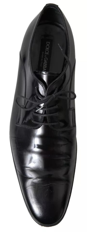 Dolce & Gabbana Formelle Anzugschuhe aus poliertem Leder, schwarz