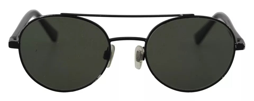 Dolce & Gabbana Mattschwarzer Stahlrahmen mit grünen Gläsern DG2245 Sonnenbrille