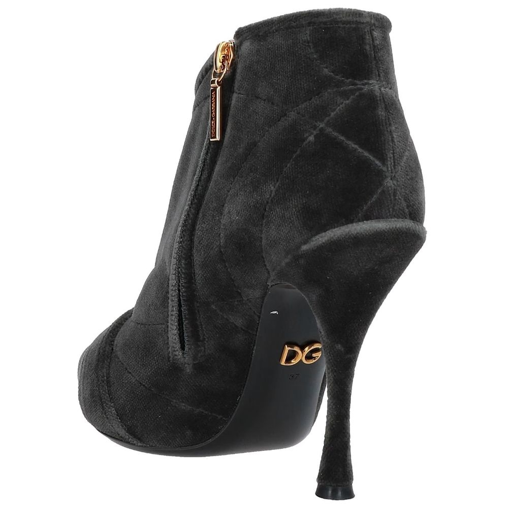 Dolce & Gabbana Schwarzer Baumwollstiefel