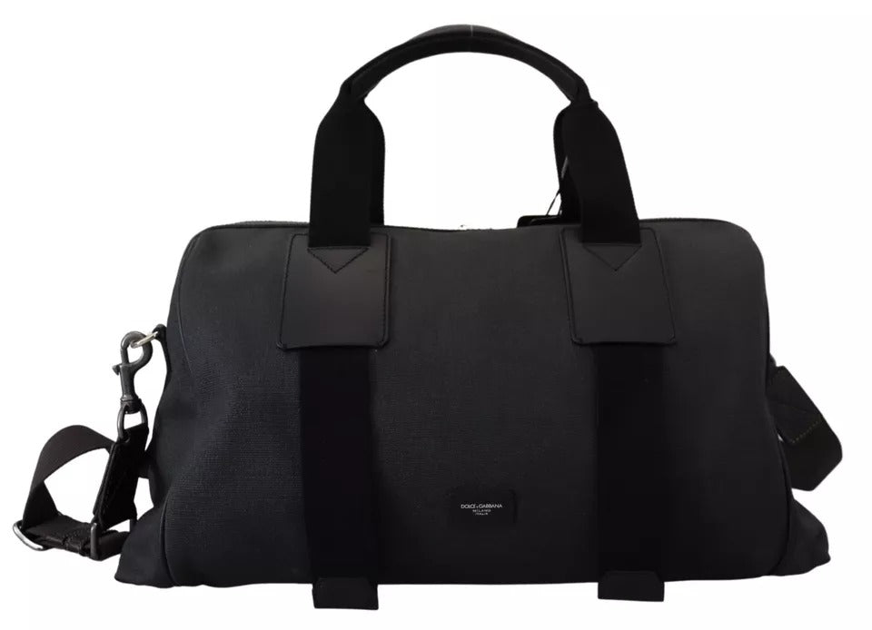 Dolce & Gabbana Schwarze graue Reisetasche Tote Männer Hand Umhängetasche