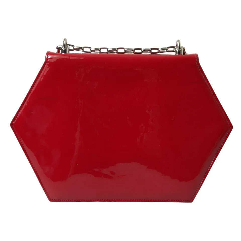 Dolce & Gabbana Rote Lackleder DG GIRLS Clutch Umhängetasche