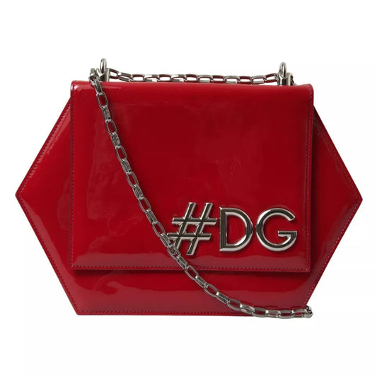 Dolce & Gabbana Rote Lackleder DG GIRLS Clutch Umhängetasche