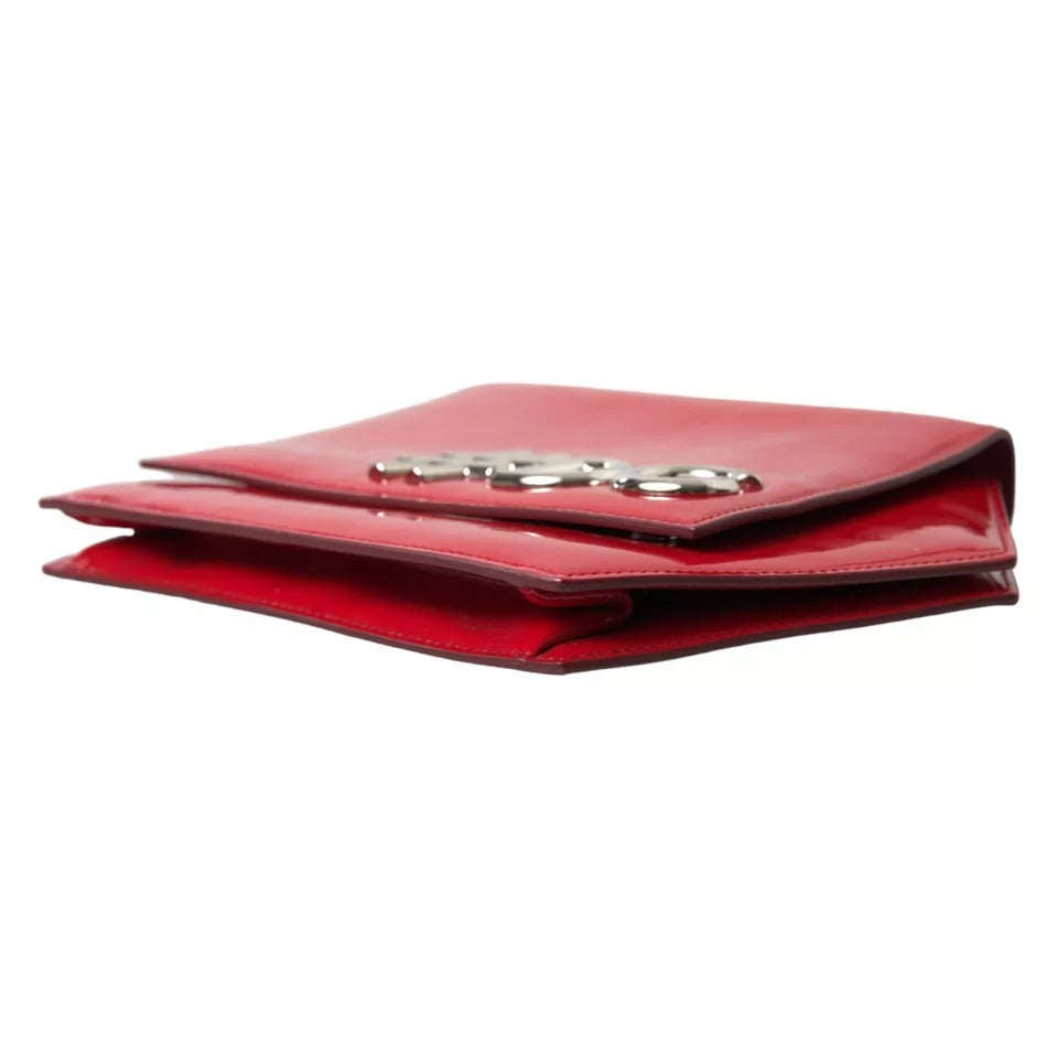 Dolce & Gabbana Rote Lackleder DG GIRLS Clutch Umhängetasche