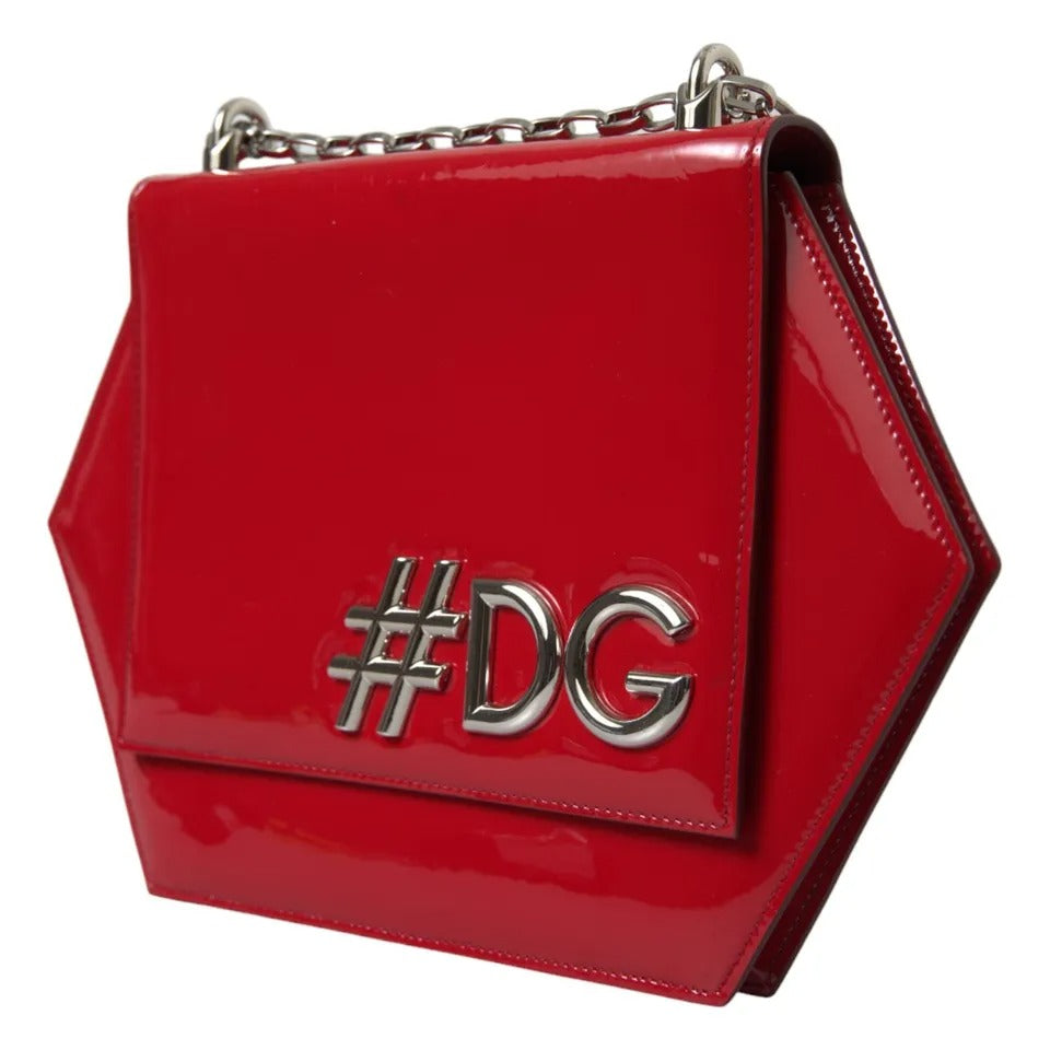 Dolce & Gabbana Rote Lackleder DG GIRLS Clutch Umhängetasche