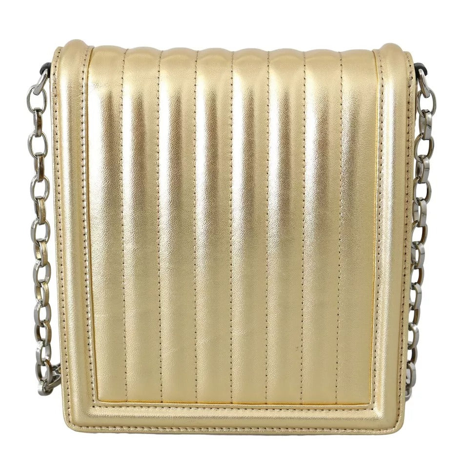 Dolce & Gabbana Gold Shoulder #DG GIRLS Leder Sling Clutch Geldbörse Tasche