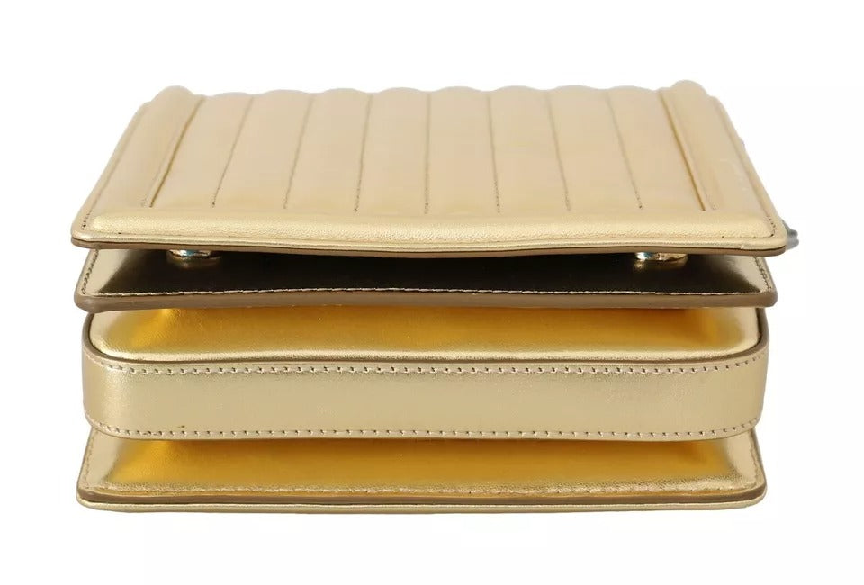 Dolce & Gabbana Gold Shoulder #DG GIRLS Leder Sling Clutch Geldbörse Tasche