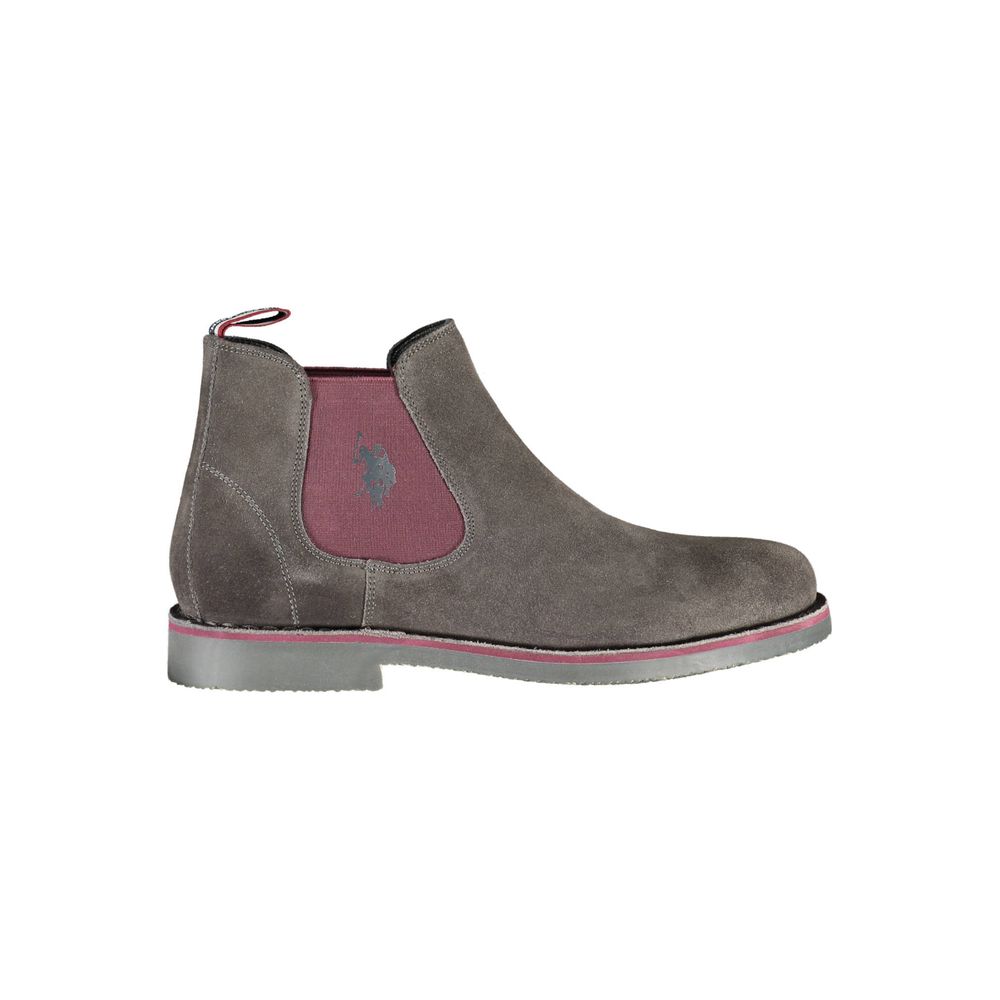 U.S. POLO ASSN. Elegante graue Ankle Boots mit kontrastierenden Details