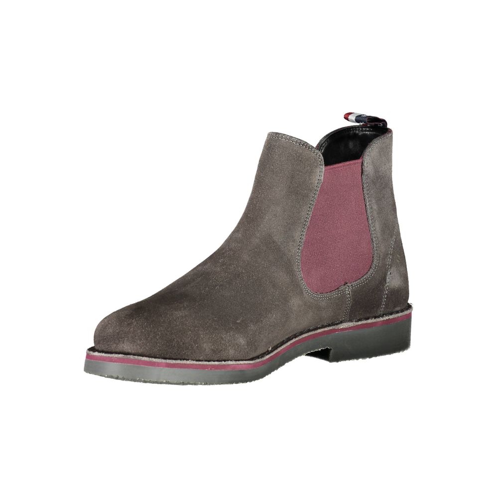 U.S. POLO ASSN. Elegante graue Ankle Boots mit kontrastierenden Details