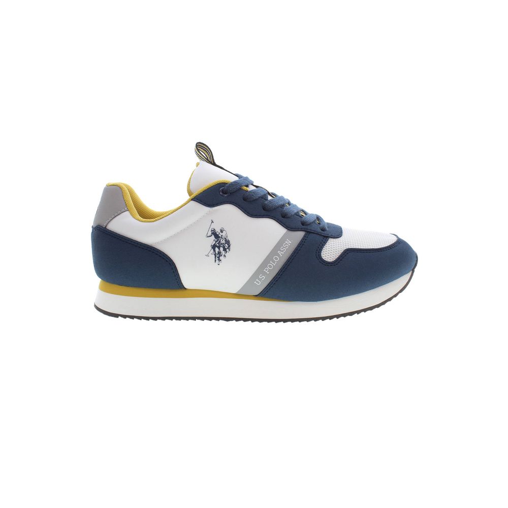 U.S. POLO ASSN. Schlichte blaue Sneakers mit kontrastierenden Details