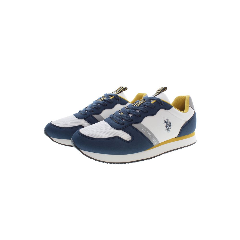 U.S. POLO ASSN. Schlichte blaue Sneakers mit kontrastierenden Details