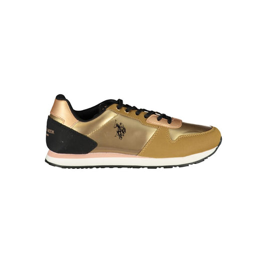 U.S. POLO ASSN. Goldener Polyester-Sneaker