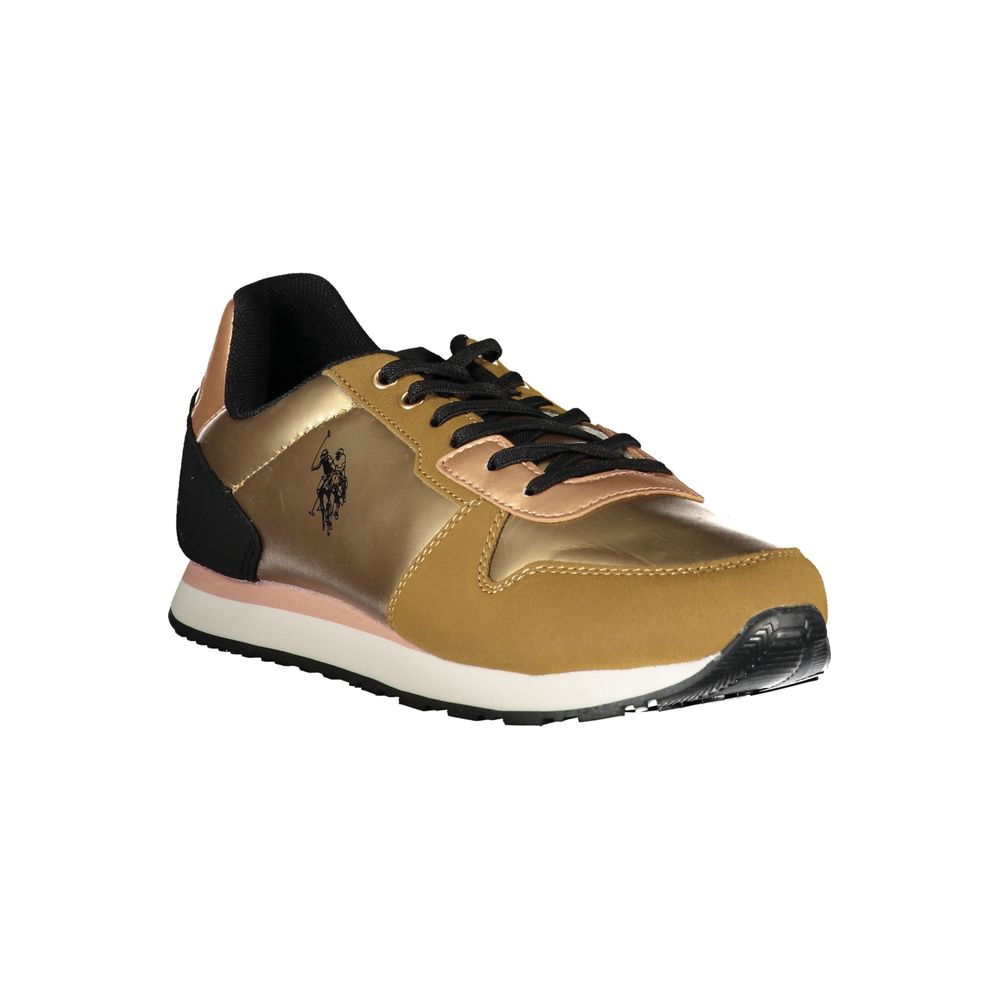 U.S. POLO ASSN. Goldener Polyester-Sneaker