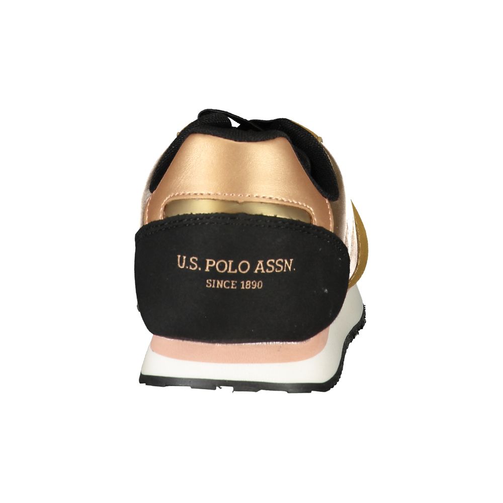 U.S. POLO ASSN. Goldener Polyester-Sneaker