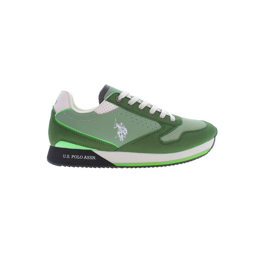 U.S. POLO ASSN. Schlichte grüne Sneakers mit ikonischen Logo-Akzenten