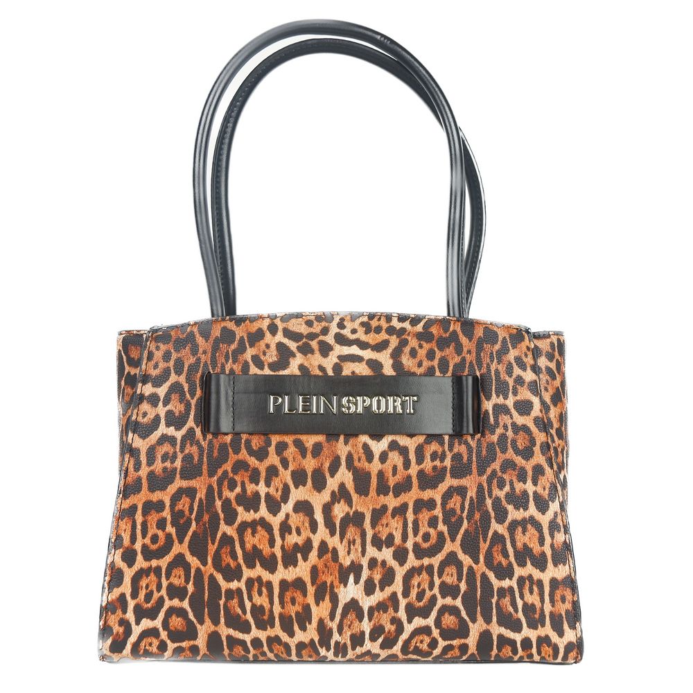 Plein Sport Shopper mit Leopardenmuster und Logo-Akzent